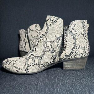 Sam Edelman Circus Pipper Ankle Boots, faux Snakeskin, Size 8.5‎